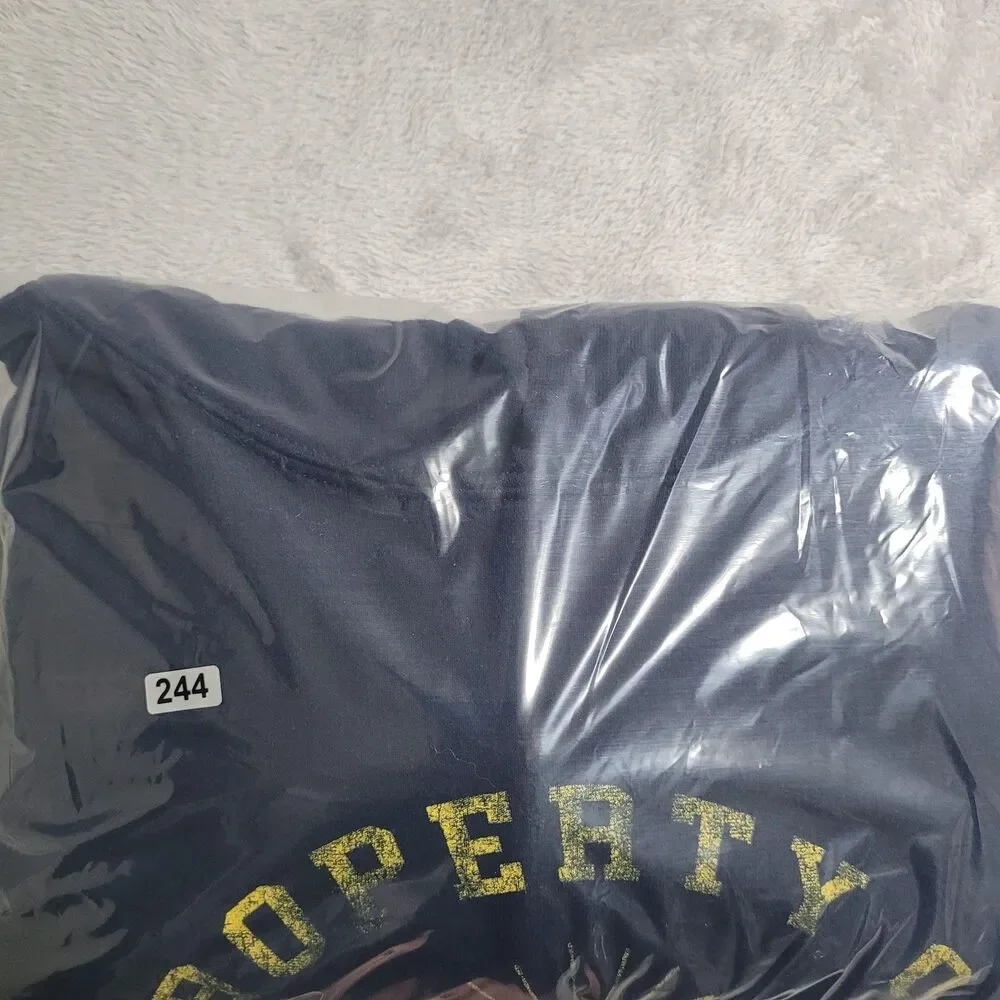 Gildan US Navy Hoodie Mens XL Blue Fleece Pullover Graphic Military Sweatshirt - Picture 6 of 6